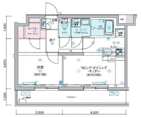 ジェノヴィア桜上水スカイガーデンの物件間取画像